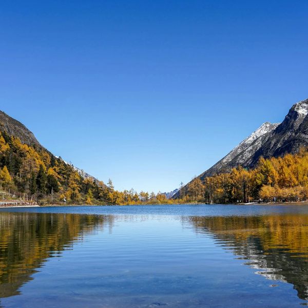 Clear view of a mountain landscape representing visual clarity.